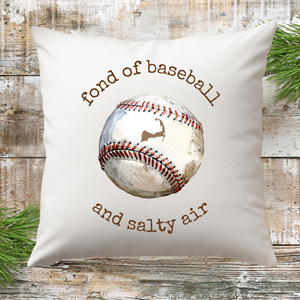 Baseball and Salty Air 16x16 Pillow