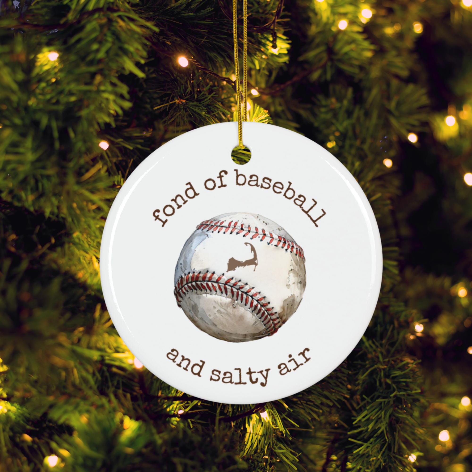 Baseball and Salty Air Ornament