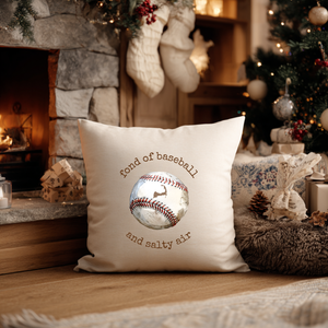 Baseball and Salty Air 16x16 Pillow