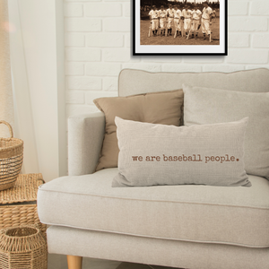 We are Baseball People Lumbar Pillow